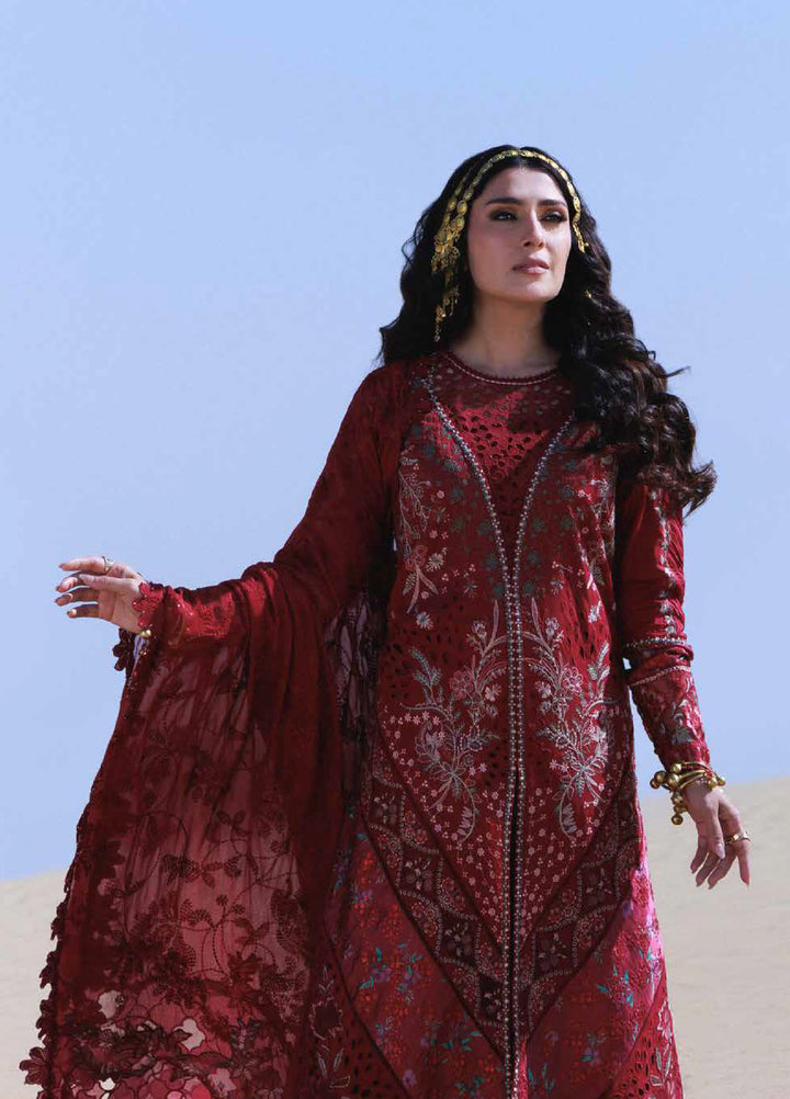 Aman by Nureh Unstitched Embroidered Luxury Lawn 3 Piece Suit NU26UA NE-230 - Festive Collection