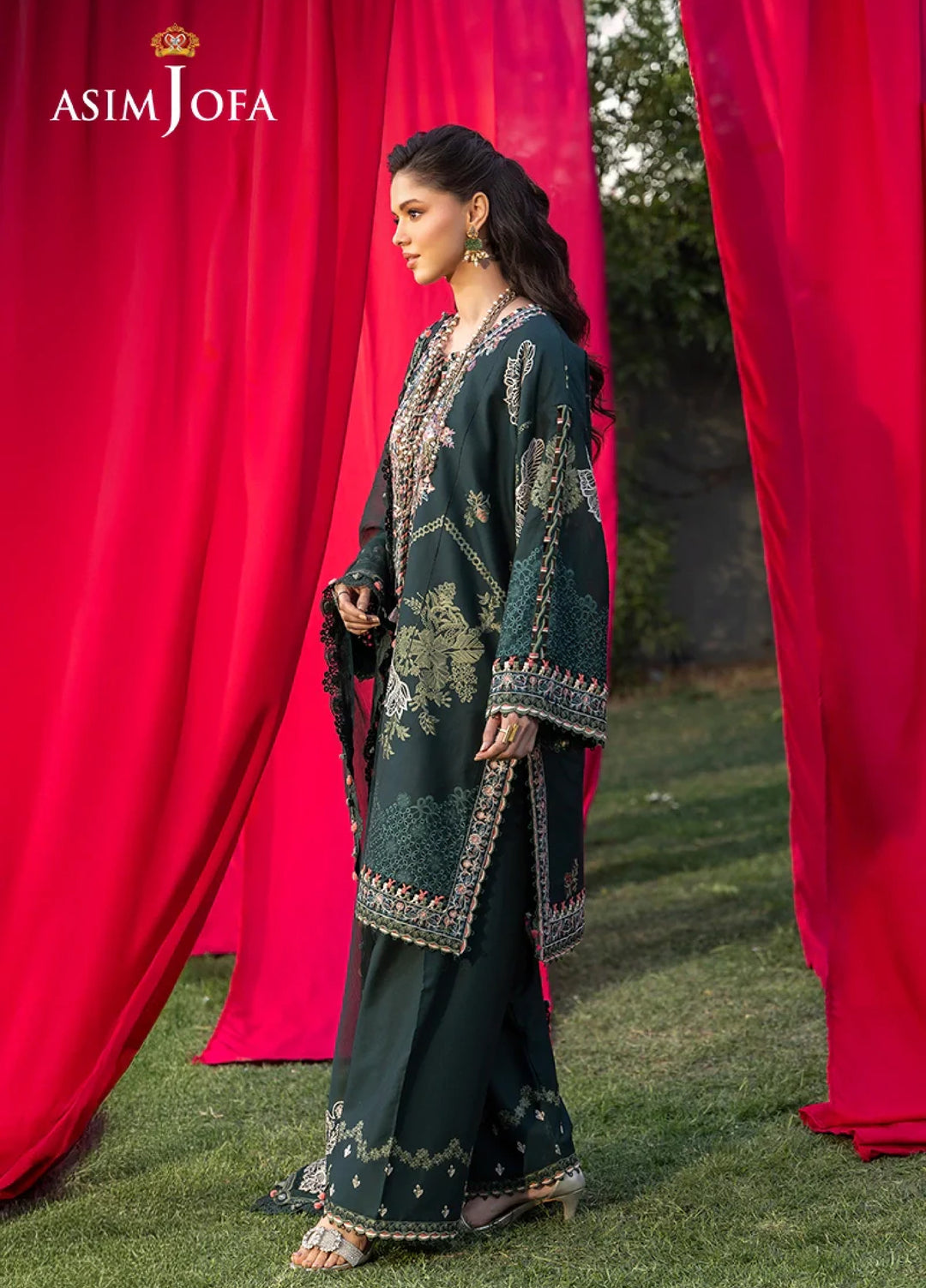 Asim Jofa Unstitched Embroidered Luxury Lawn 3 Piece Suit AJ26ULL AJULW-06 - Festive Collection