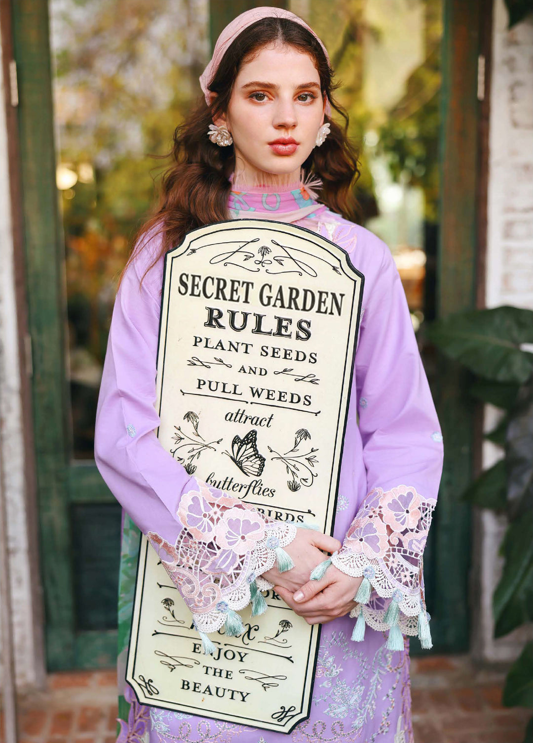 The Secret Garden by Mushq Unstitched Embroidered Lawn 3 Piece Suit MU26ULSG Dewspell HUNSS260203 - Festive Collection
