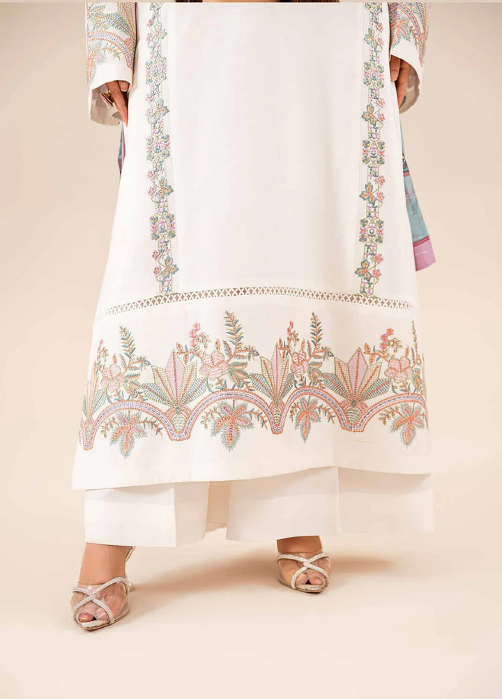 Ghour e Nayab by Ruby Suleiman Pret Lawn Suits 3 Piece Glory Of White - Festive Collection