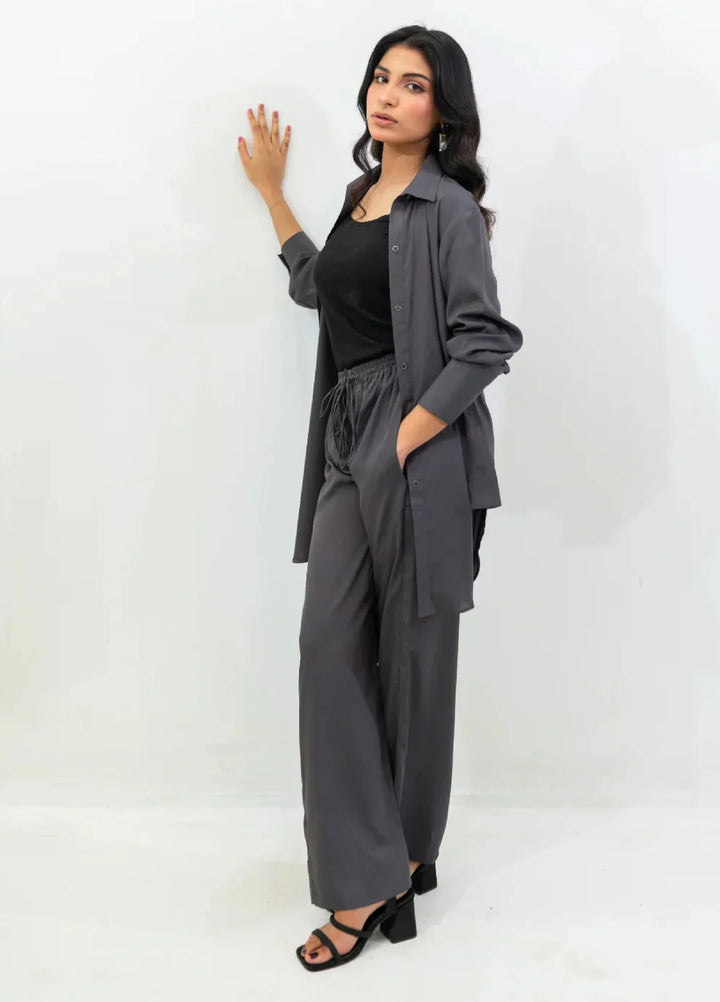 Zauk Women RTW Solids Wrinkle Free Crepe 2 Piece Suit ZK26RC Charcoal Gray Two Piece Set ZAU-CG - Casual Collection