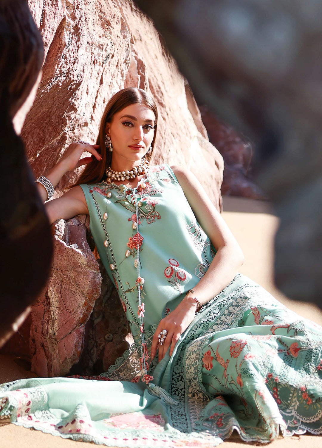 Saira Shakira Unstitched Embroidered Lawn 3 Piece Suit SSR26ULE SS-005B - Eid Collection