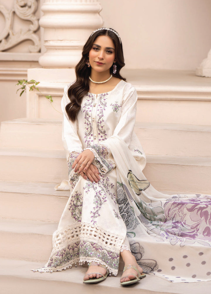 Summer Breeze by Humdum Unstitched Embroidered Lawn 3 Piece Suit HB26USB D-13 - Summer Collection