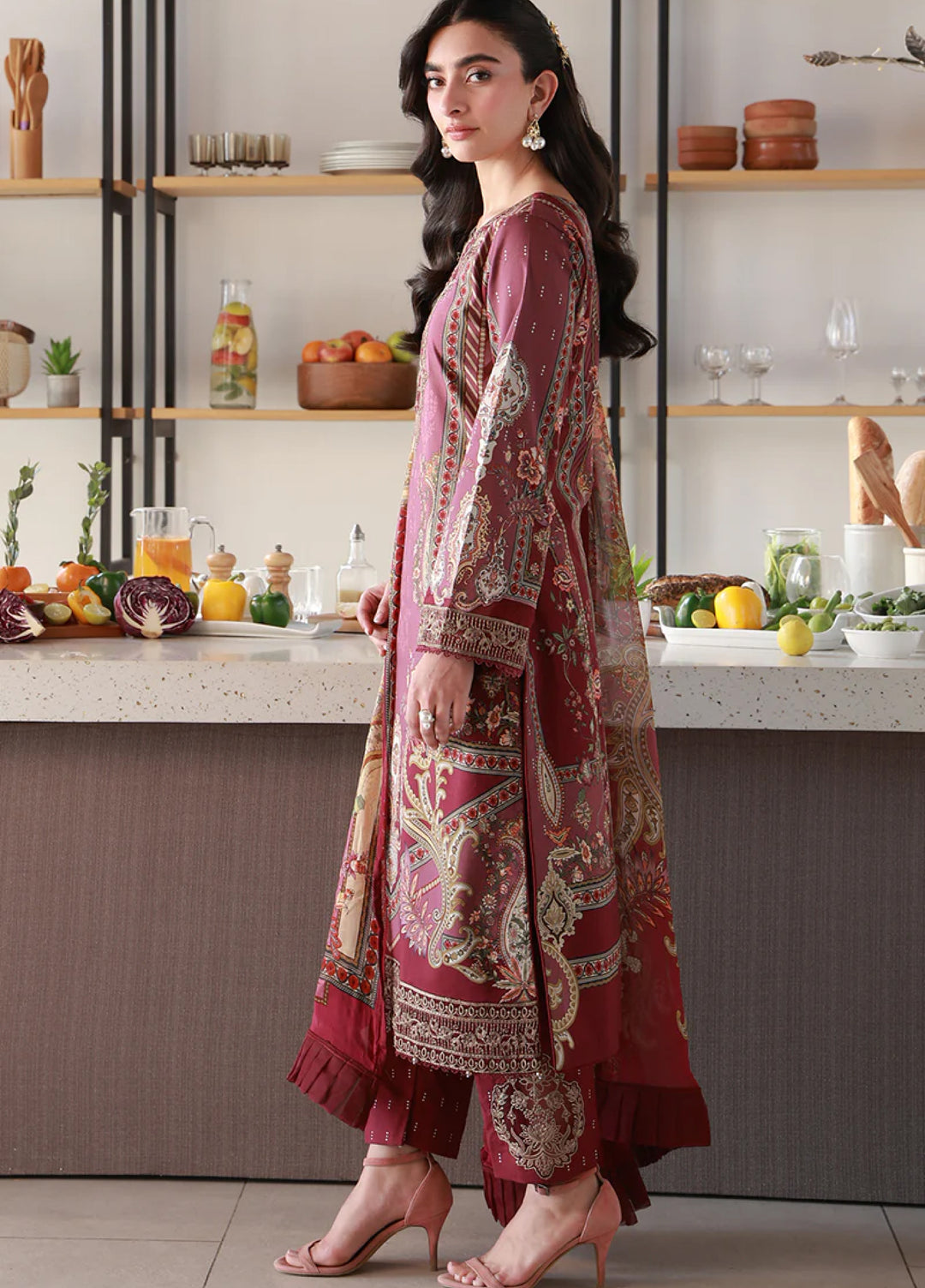 Delia by Gulaal Unstitched Embroidered Lawn 3 Piece Suit GL26UD D-6 Reva - Summer Collection