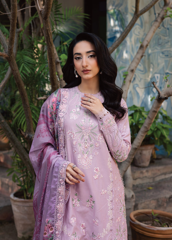 Celia by Zarposh Unstitched Embroidered Luxury Lawn 3 Piece Suit ZR26UCL BLUSHIA - Festive Collection