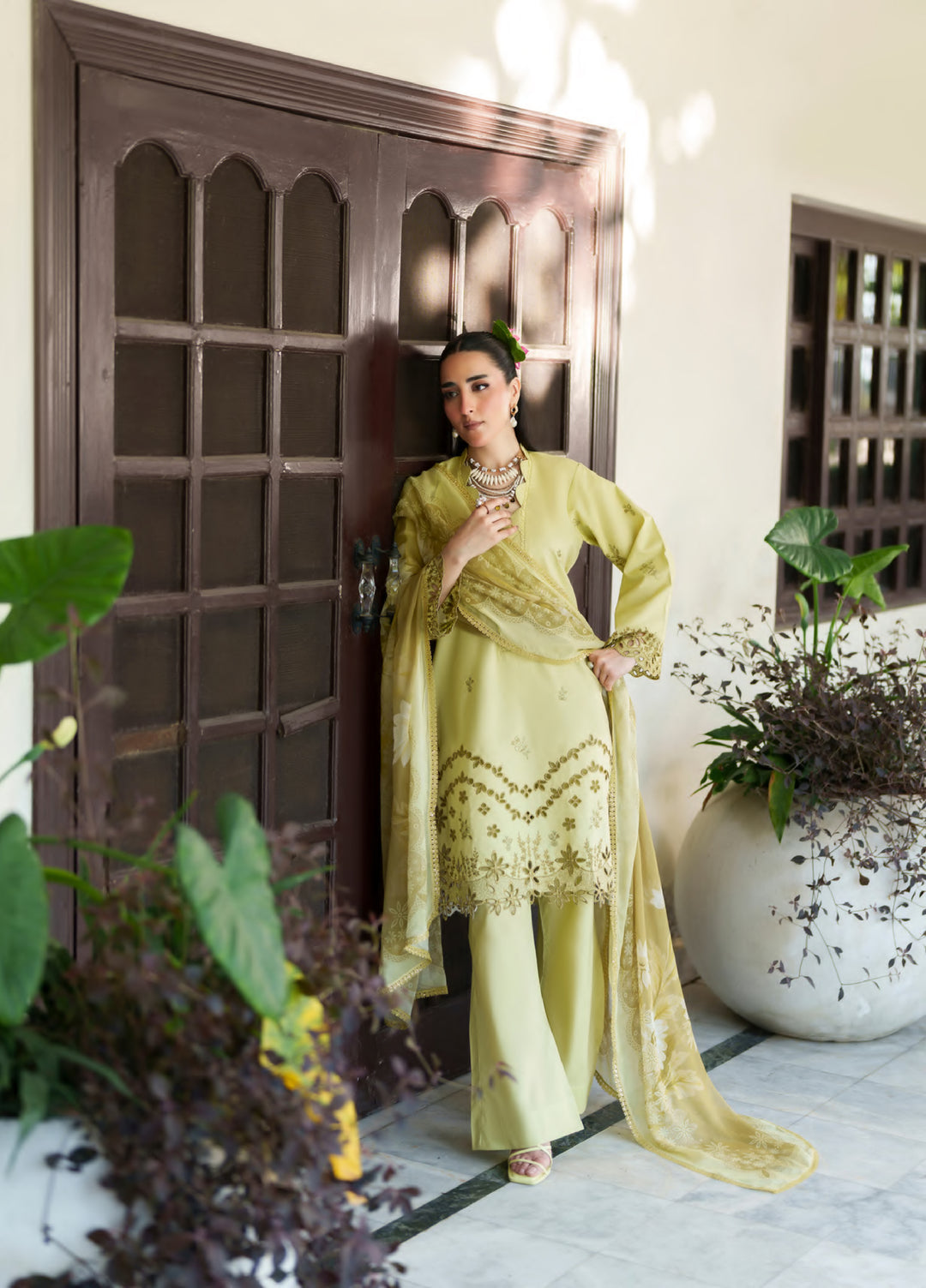 Golden Enara by Rashid Textiles Unstitched Embroidered Lawn 3 Piece Suit RT26ULG 3702 - Casual Collection