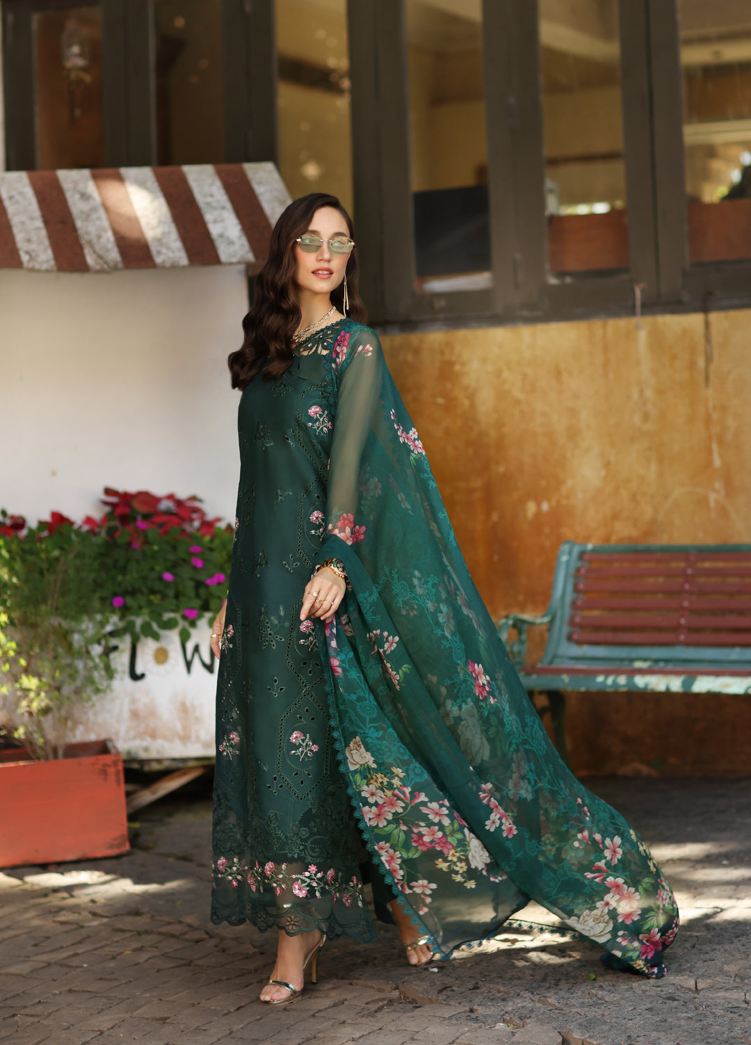 Noor by Saadia Asad Unstitched Embroidered Laserkari Lawn 3 Piece Suit SA26ULNL D11 - Lawn Collection