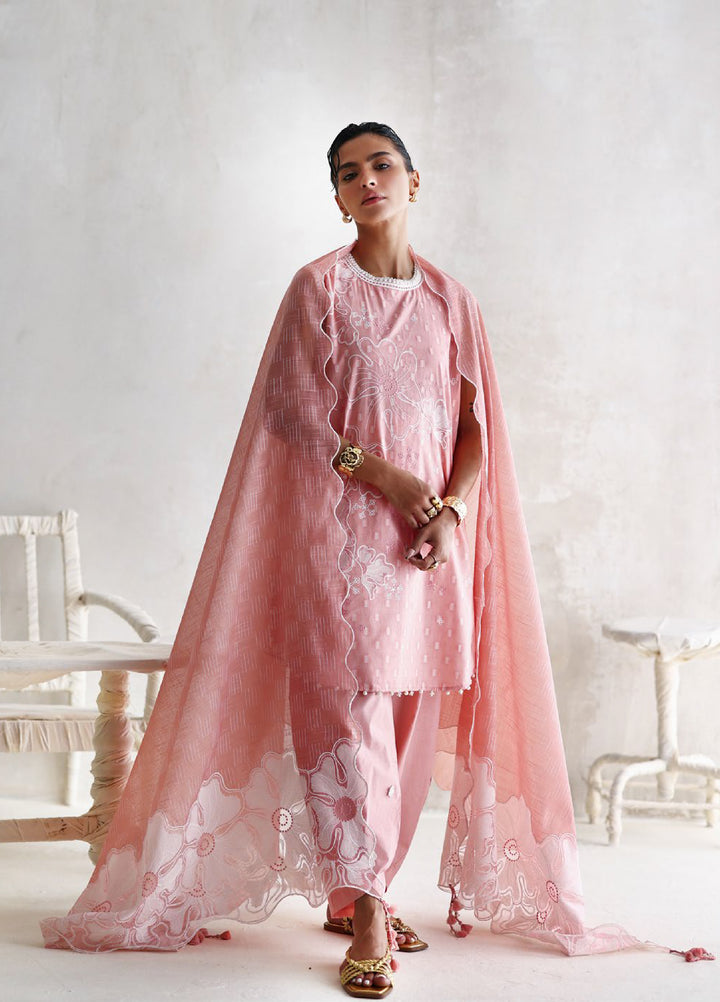 The Luxe by Gul Ahmed Unstitched Embroidered Jacquard 3 Piece Suit GA26ULL Velvet Rose SP 62013 - Casual Collection