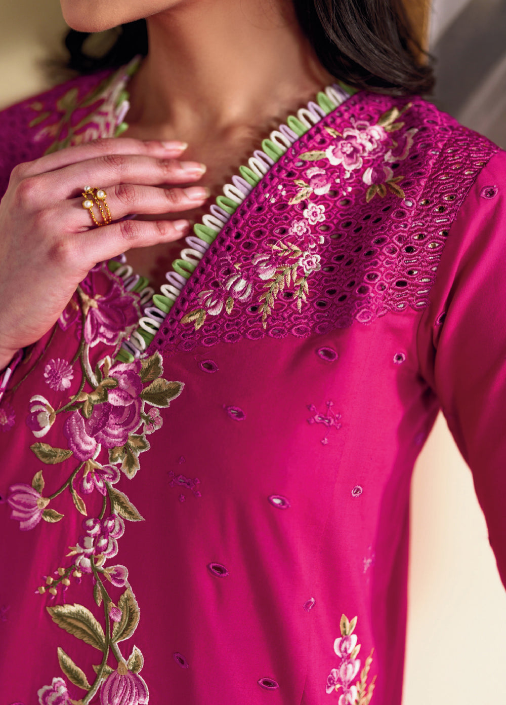 Whispers of Summer by Neeshey Unstitched Embroidered Luxury Lawn 3 Piece Suit NSH26ULW CECILY - Summer Collection