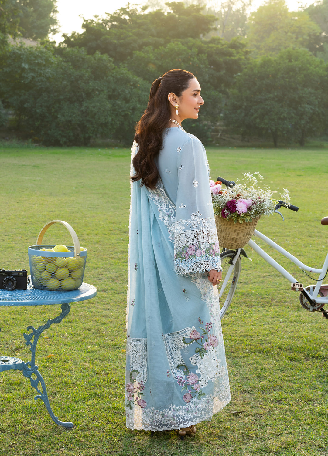 Elaf Premium Unstitched Embroidered Luxury Lawn 3 Piece Suit EL26UPL ELY-7 MORNING DRIZZLE - Summer Collection