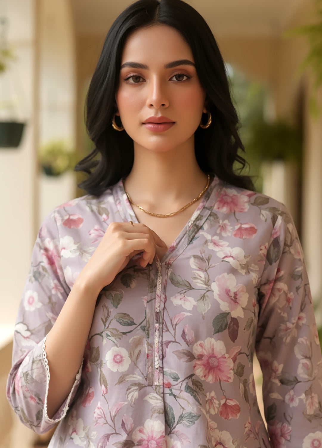 Lakhany Women Co Ord Pret Printed Cambric 2 Piece LG-RL-0063 - Winter Collection