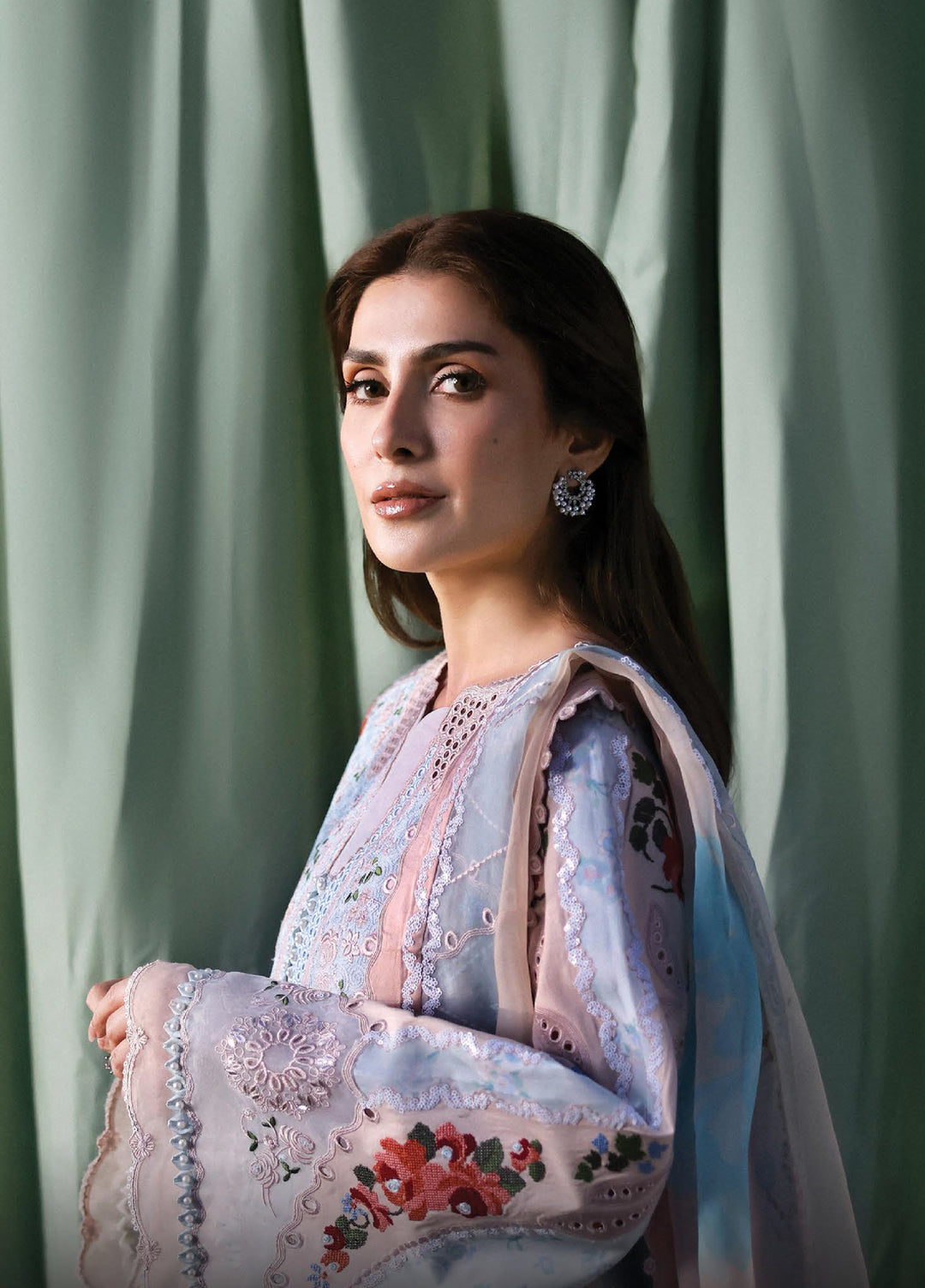 A-Lawn by Afrozeh Unstitched Embroidered Lawn 3 Piece Suit AF26UAL Eirene FWU-0063-3PO - Eid Collection