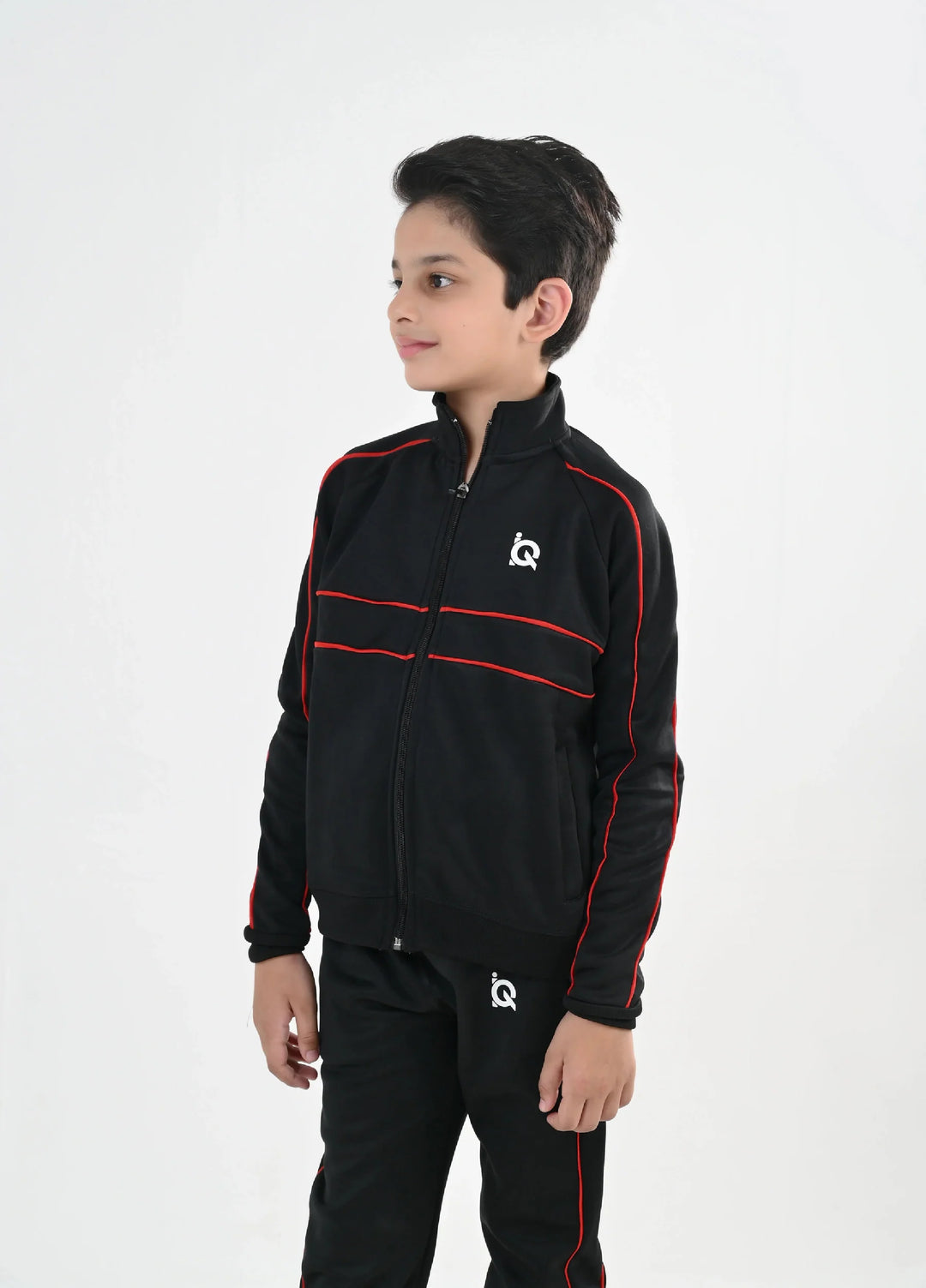 IQ Exclusive Kids Track Suit Fleece 2 PieceBlack Horizon Speed Tracksuit-Unisex Kids - Winter Collection