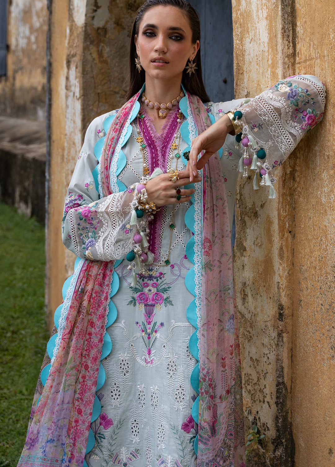 Neroli By Annus Abrar Unstitched Embroidered Lawn 3 Piece Suit ABR26UNL 04 Amafah - Festive Collection
