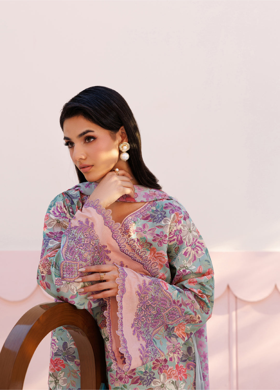 Azzal Unstitched Printed and Embroidered Lawn 3 Piece Suit AZL26UPL AZL-148 - Summer Collection
