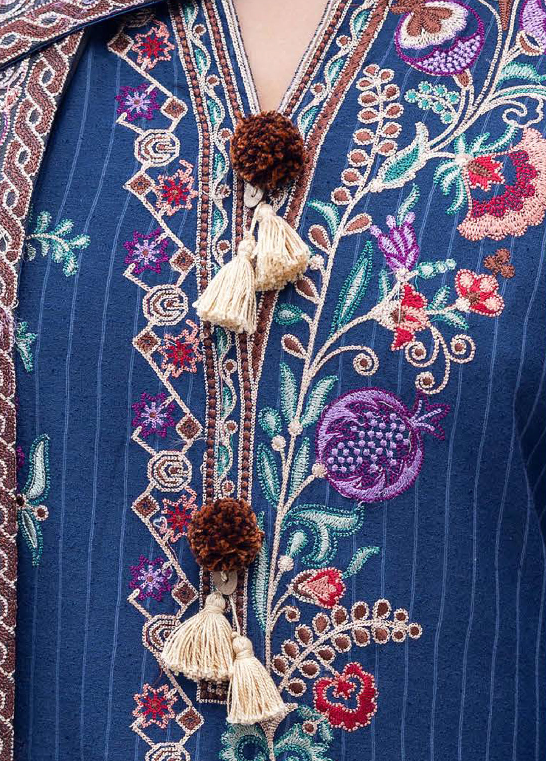 Symphony Hemline by Mushq Unstitched Karandi Embroidered 3 Piece MU25SK Granite Song - Winter Collection