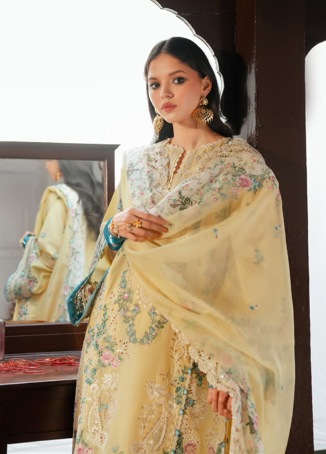 Ek Fasana by Kahf Premium Unstitched Embroidered Luxury Lawn 3 Piece Suit KHF26UFL KLB-2B MUSKAAN - Festive Collection