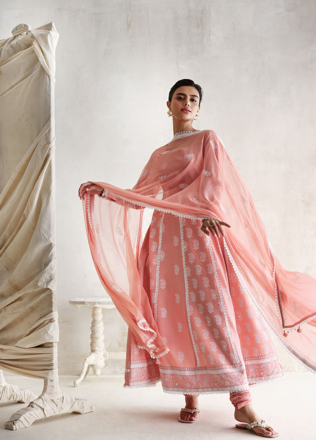 The Luxe by Gul Ahmed Unstitched Embroidered Lawn 3 Piece Suit GA26ULL OYSTER Orchid PM 62080 - Casual Collection