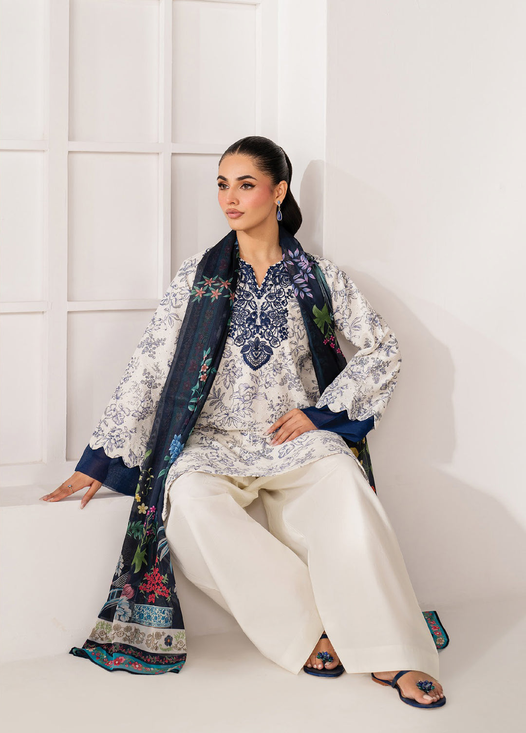 Namah by Xenia Formals Unstitched Embroidered Lawn 3 Piece Suit XF26ULN Kyma 04 - Festive Collection
