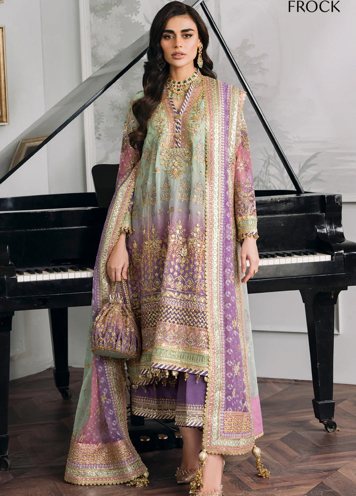 Chantelle by Baroque Unstitched Chiffon Embroidered Suits 3 Piece BQ25FC CH12-08 - Festive Collection