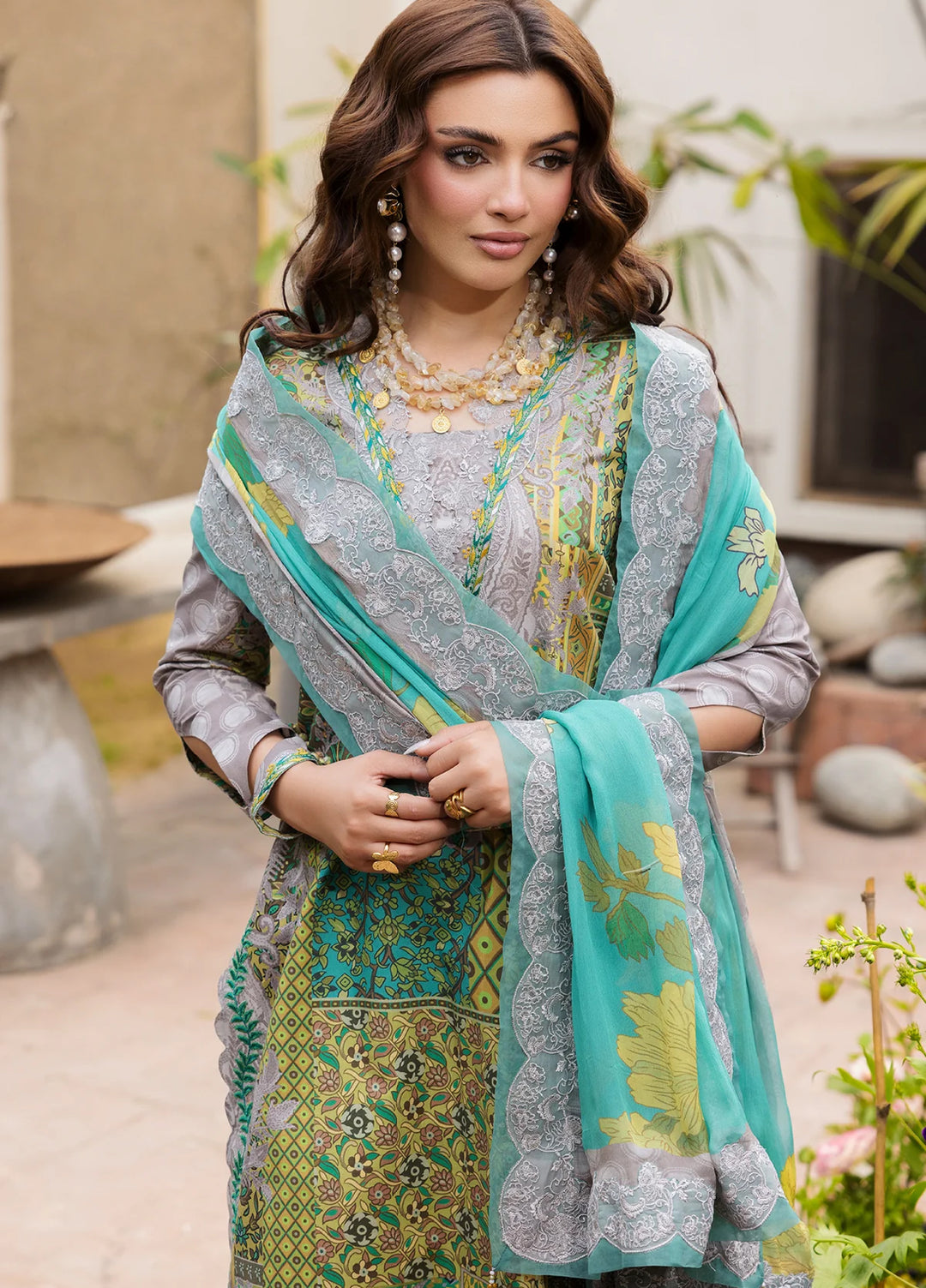 Andaaz by Charizma Unstitched Embroidered Lawn 3 Piece Suit CHR26UAL CAD6-06 - Summer Collection