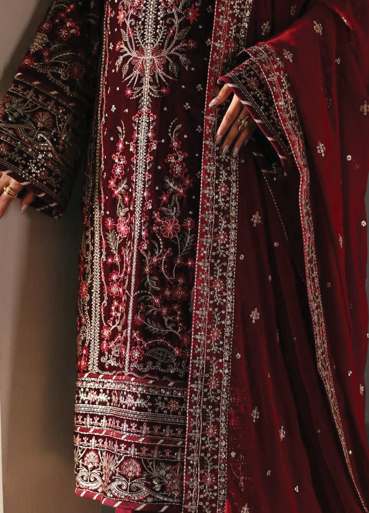 Marais by Gulaal Unstitched Velvet Embroidered 3 Piece Suits GL25VF GL-25-V14 Vela - Festive Collection
