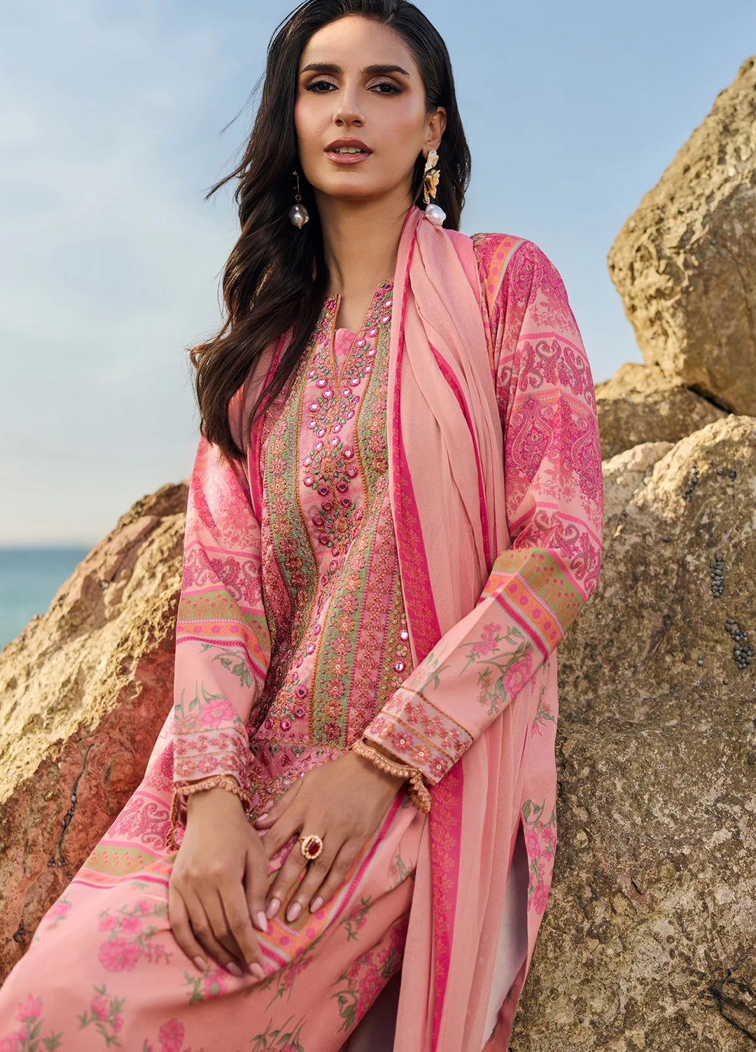 Swiss Miss by Charizma Unstitched Embroidered Swiss Voil 3 Piece Suit CHR26USM CSM6-06 - Summer Collection