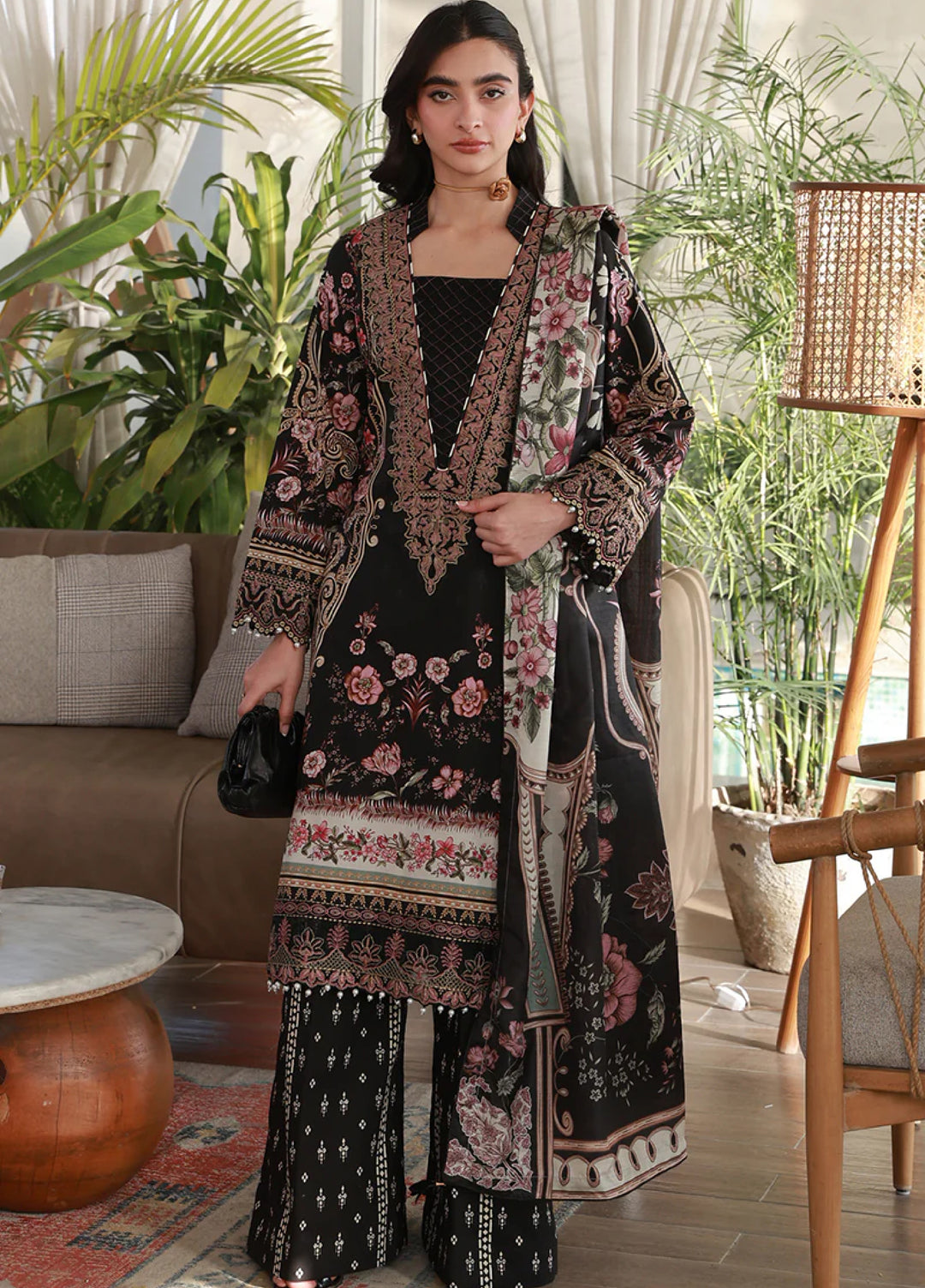 Delia by Gulaal Unstitched Embroidered Lawn 3 Piece Suit GL26UD D-5 Soleil - Summer Collection