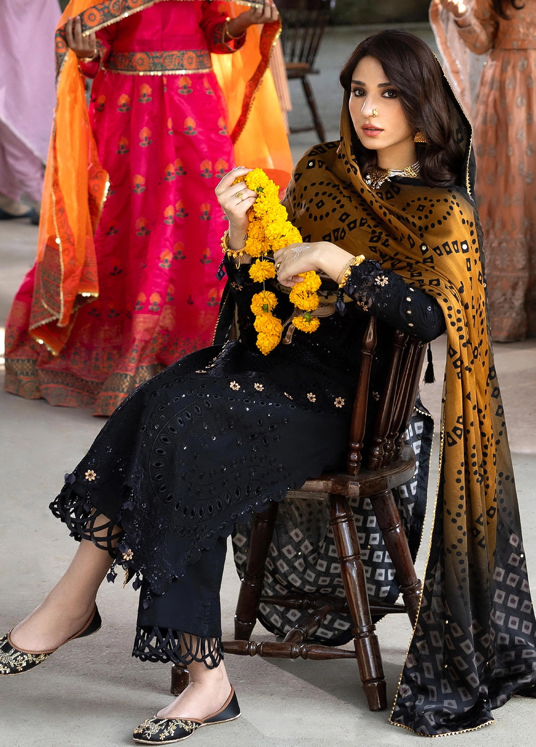 Bandhani by Al Zohaib Unstitched Embroidered Premium Lawn 3 Piece Suit AZ26UB D-6 - Summer Collection