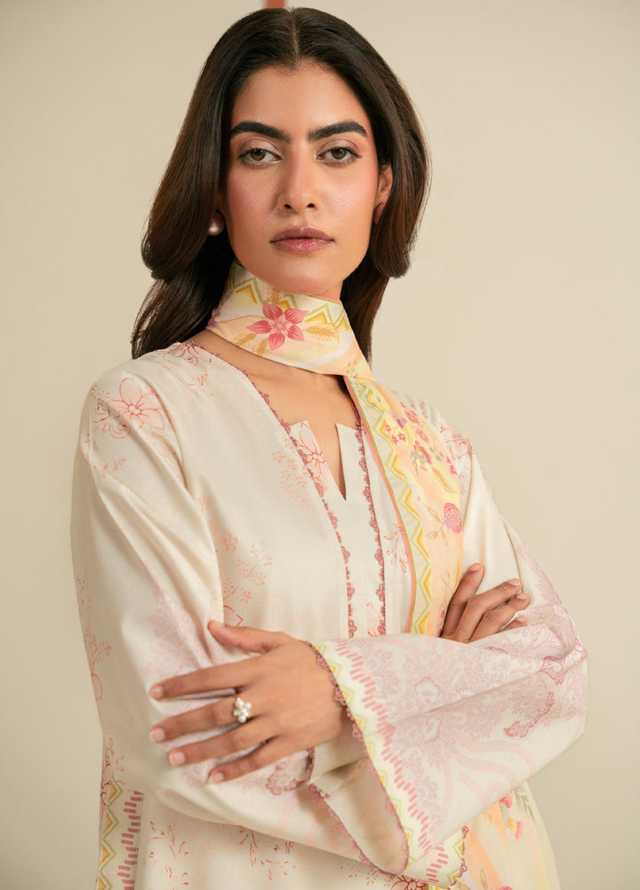 Seran Essentials Unstitched Printed Lawn 3 Piece Suit SN26UEL Maelle D-06 - Lawn Collection
