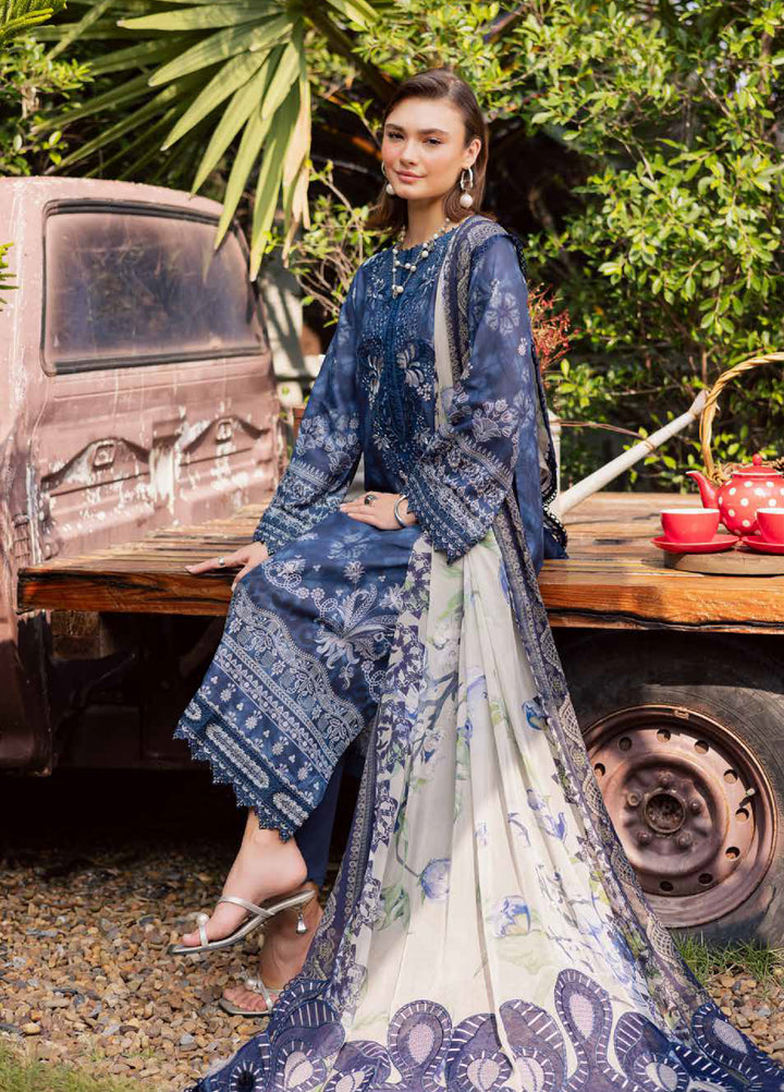 Gardenia by Nureh Unstitched Embroidered Lawn 3 Piece Suit NU26UGL NSG-213 - Summer Collection