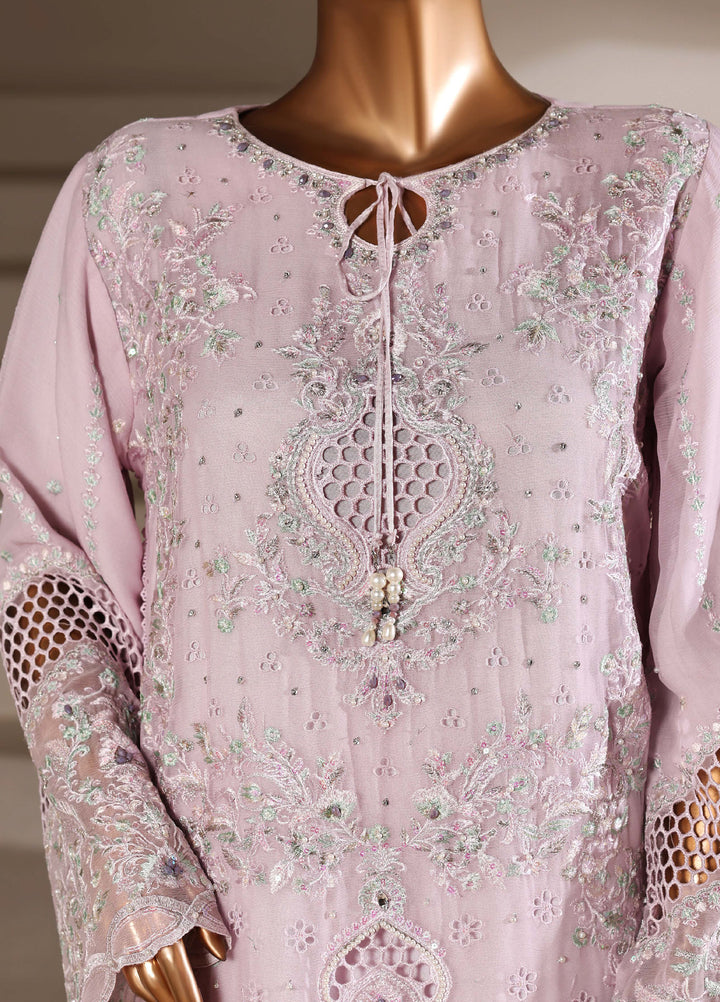 Fasane by HZ Textiles RTW Embroidered Chiffon 3 Piece Suit HZ26UCF HZK-236 Lavndr - Festive Collection