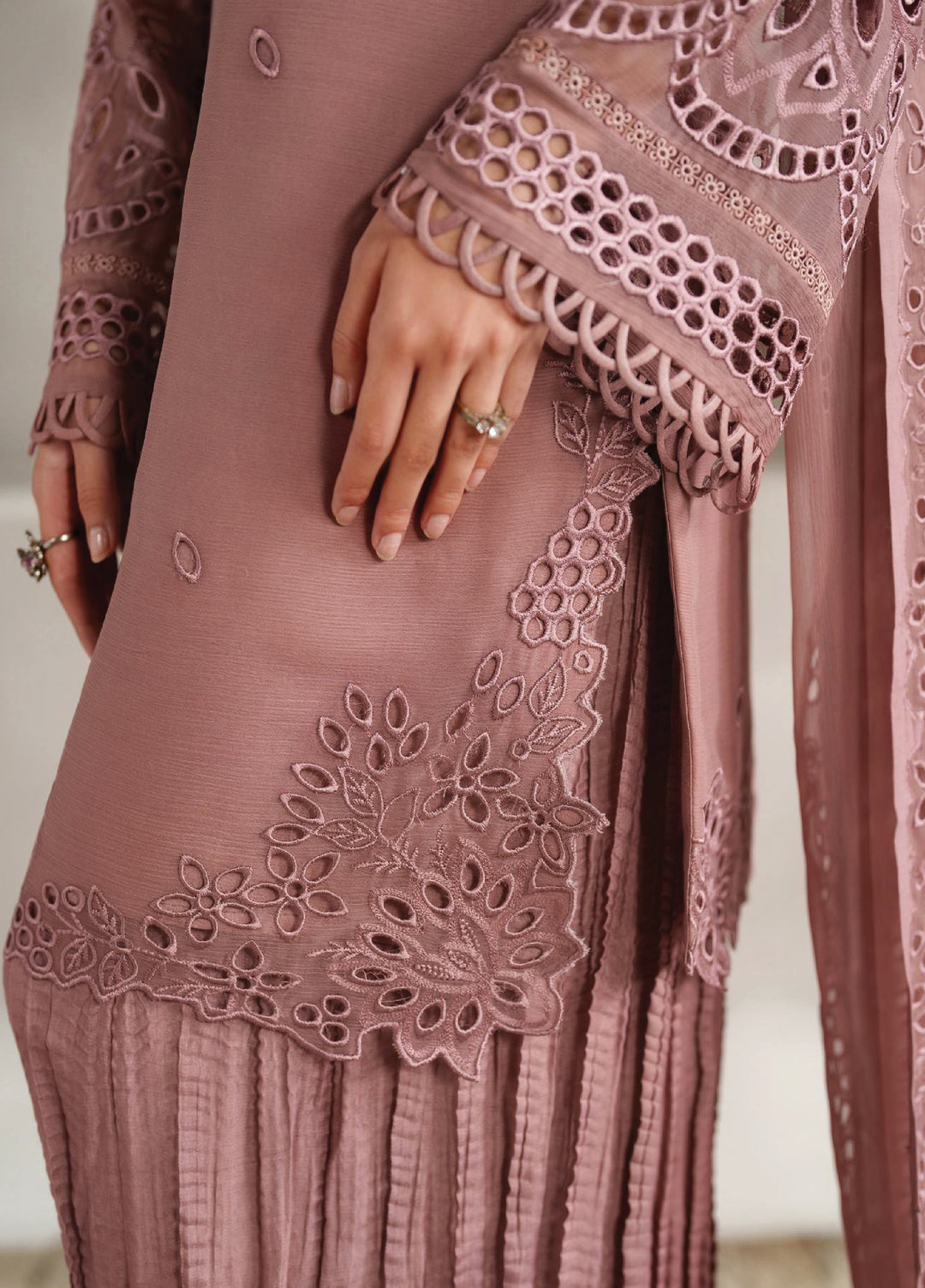 Muse Thread by Zarif Unstitched Chiffon Embroidered Suits 3 Piece ZRF25MT 02 AYLA - Festive Collection