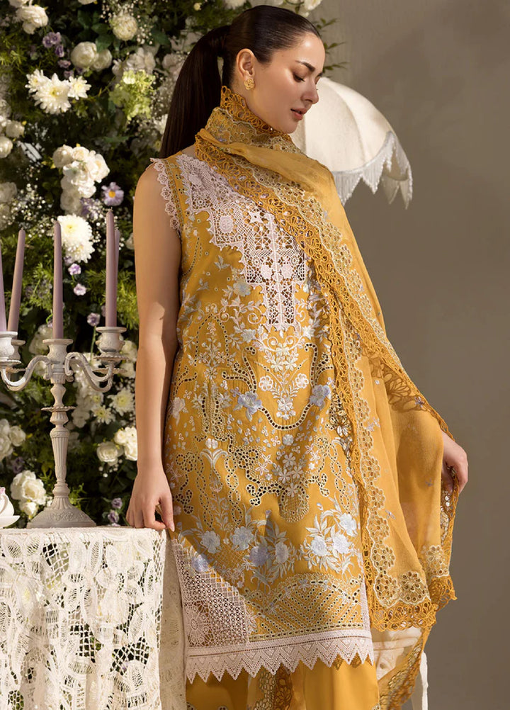 Sobia Nazir Embroidered Lawn Suit Unstitched 3 Piece SN25LL D-6B - Summer Collection