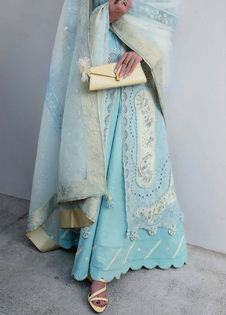 Qalamkar Chikankari Unstitched Embroidered Lawn 3 Piece Suit QLK26UCL CM-05 Nayra - Summer Collection