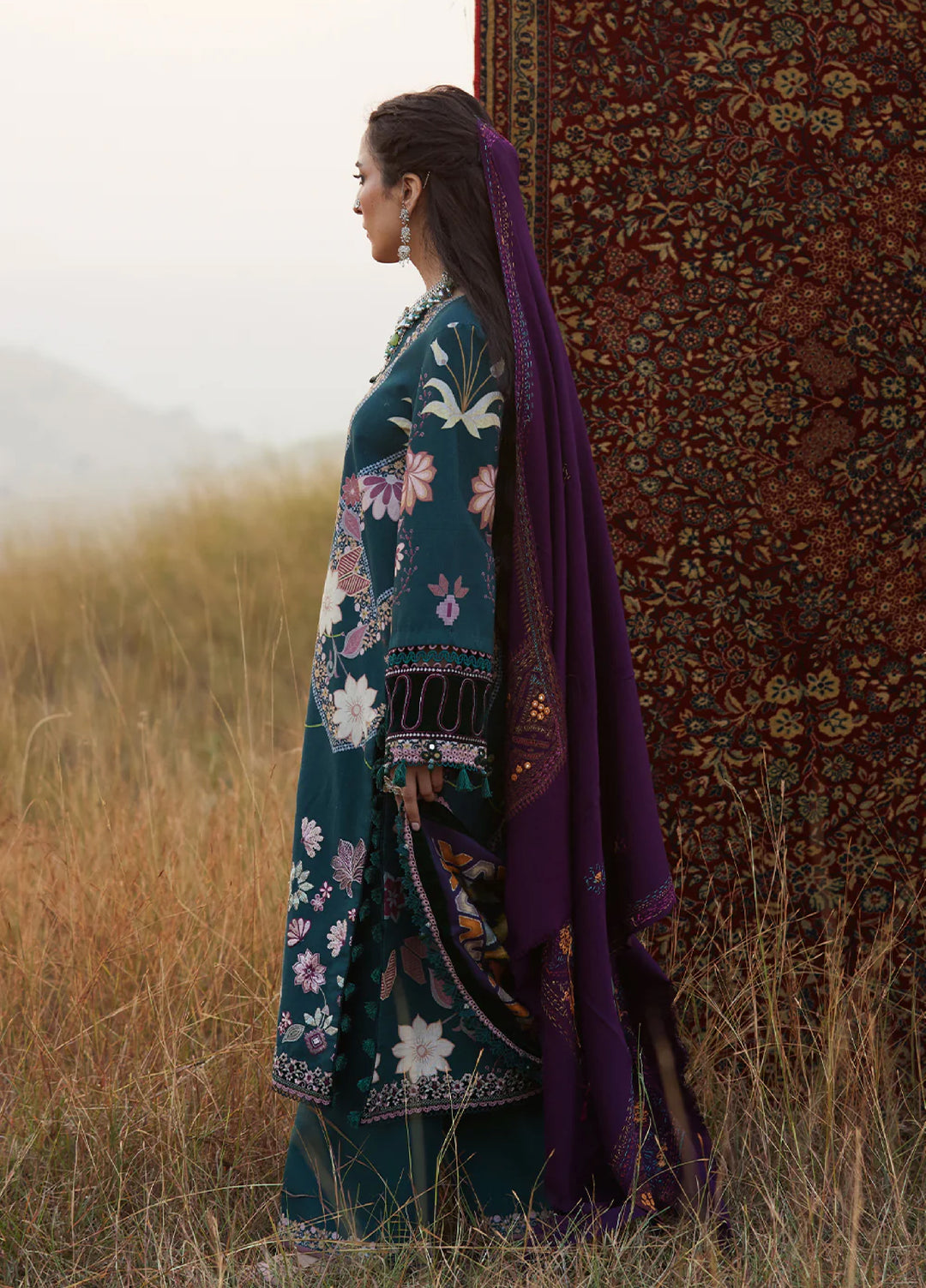 Saira Rizwan Unstitched Khaddar Embroidered Suits 3 Piece SR25UW D-06 Sereneh - Winter Collection