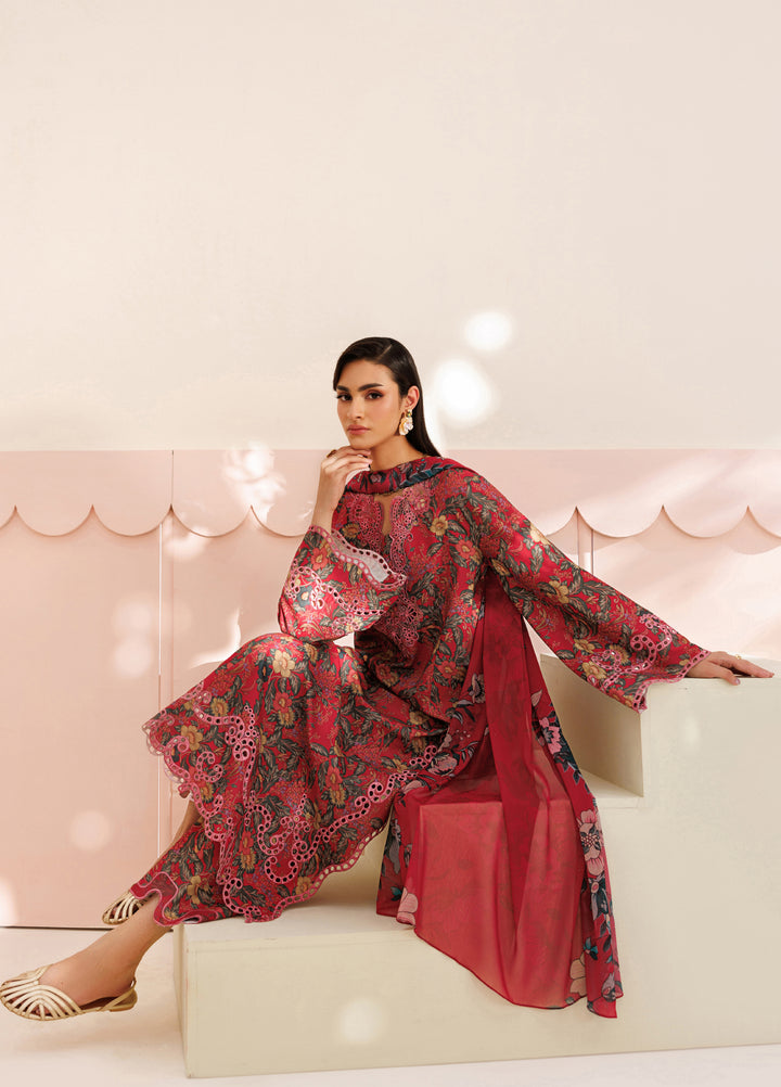 Azzal Unstitched Printed Lawn 3 Piece Suit AZL26UPL AZL-149 - Summer Collection