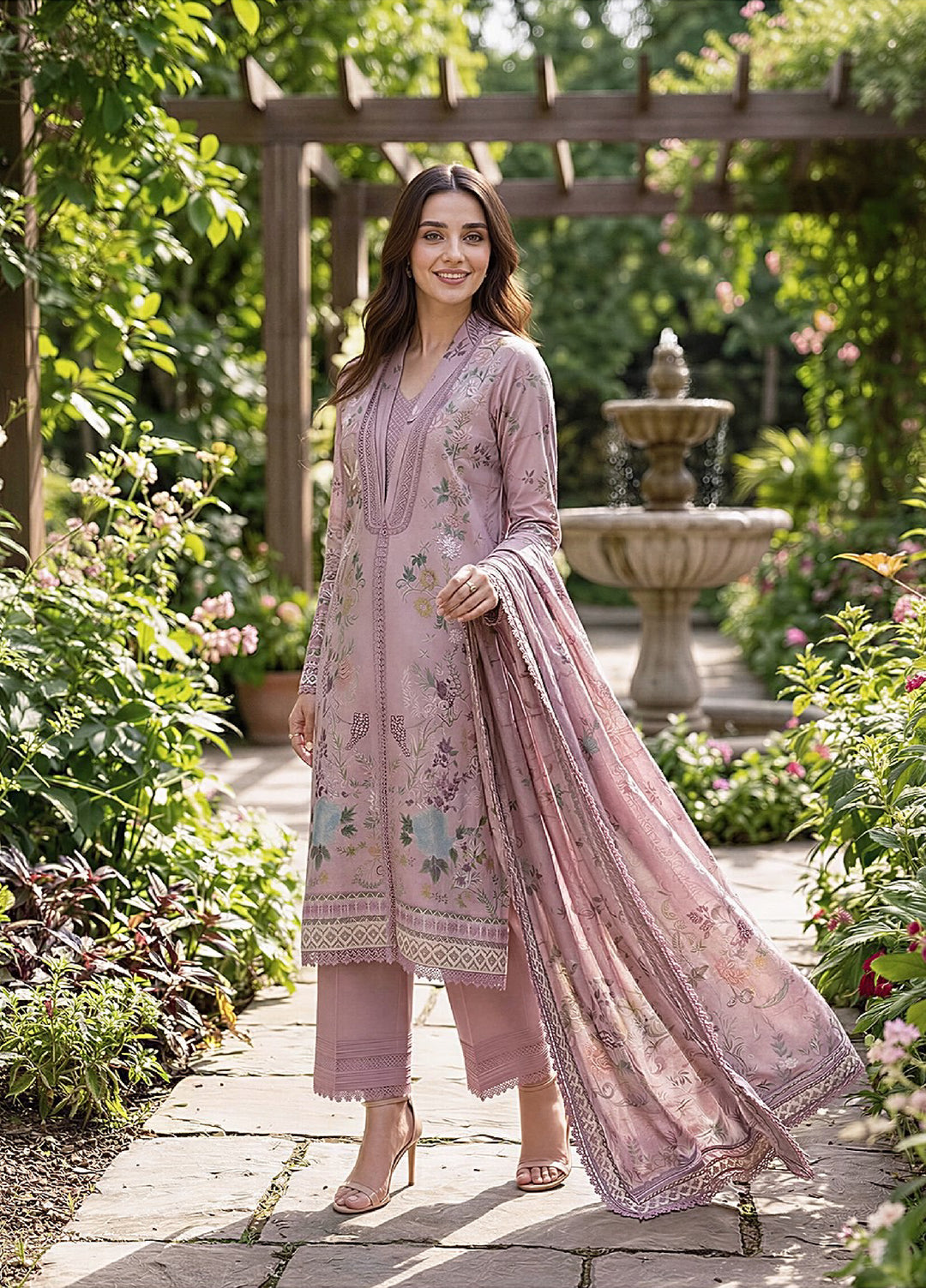 Zync by Florent Unstitched Printed Lawn 3 Piece Suit FL26UZPL FZ-02 - Summer Collection