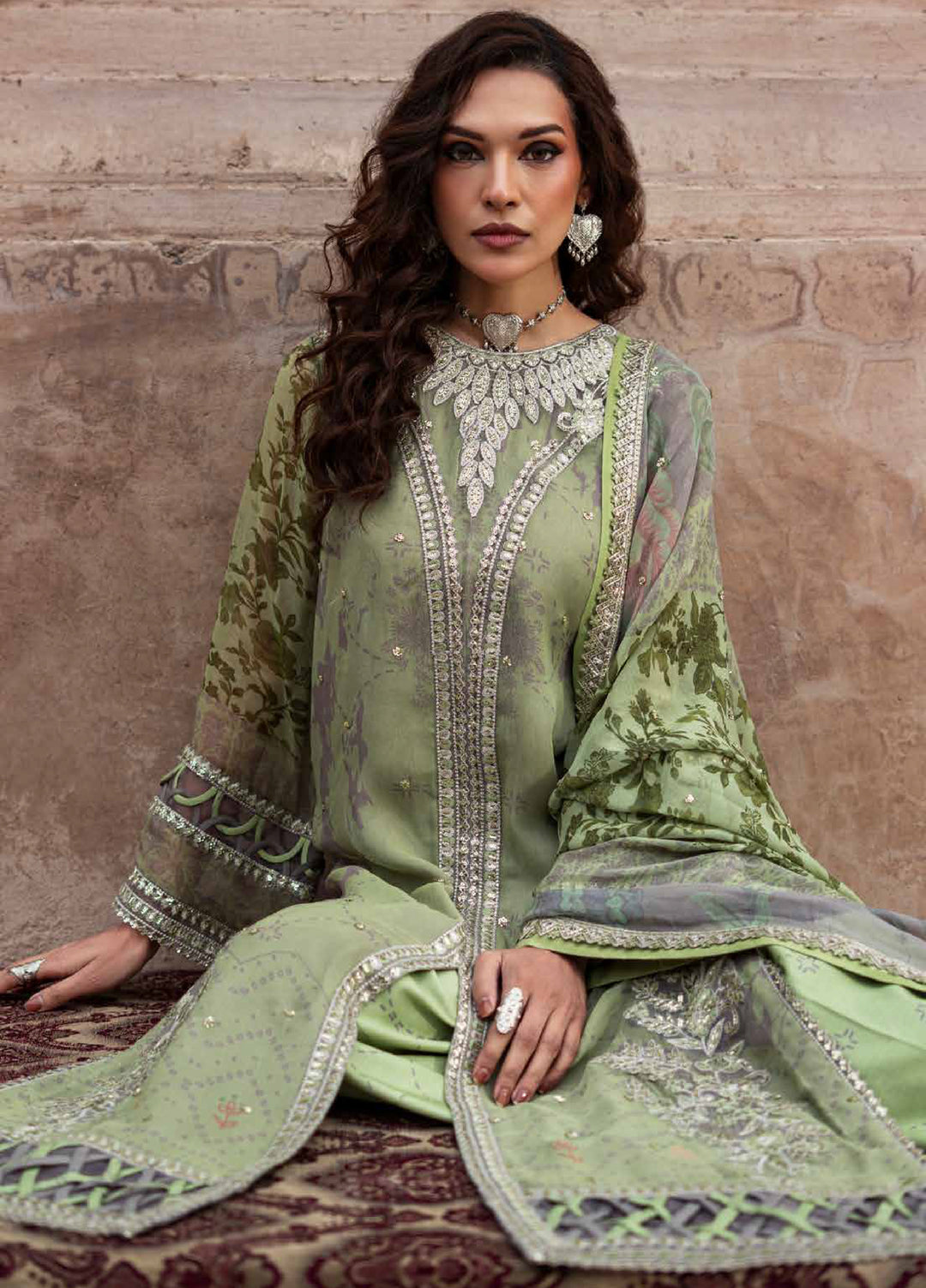 Vasal by Charizma Unstitched Embroidered Chiffon 3 Piece Suit CHR26UV VSL6-06 - Festive Collection