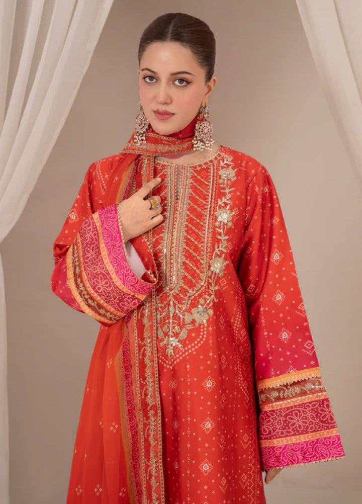Bandhani by Chandan Nagri Women Pret Embroidered Silk 3 Piece Suit Darya - Formals Collection