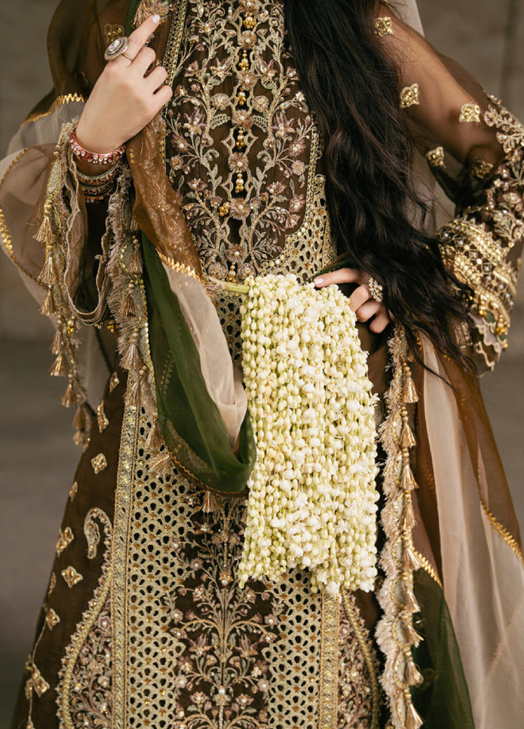 Zarlish Makhfi by Mohsin Naveed Ranjha Unstitched Embroidered Organza Suits 3 Piece MNR25ZM Tabeer - Festive Collection