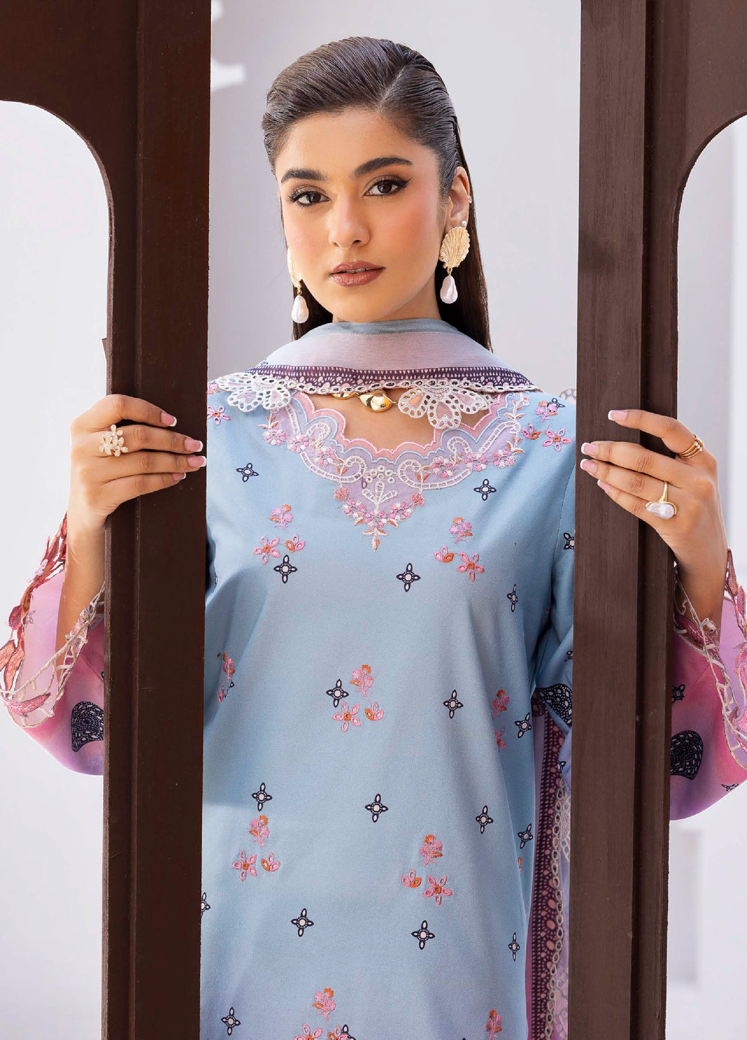 Rang e Bahar by Charizma Unstitched Embroidered Lawn 3 Piece Suit CHR26ULR CRB6-23 - Summer Collection