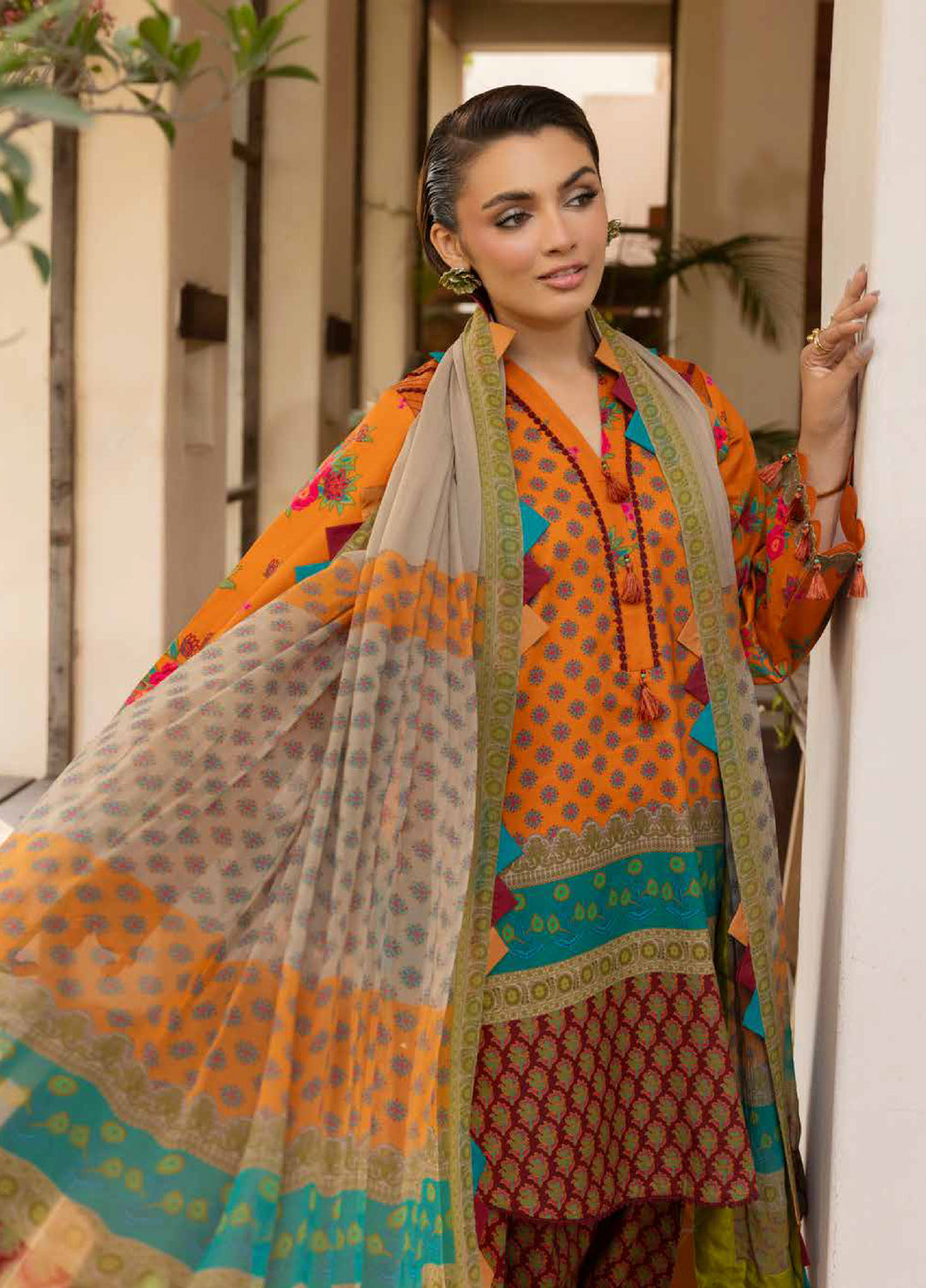 C Prints by Charizma Unstitched Printed Lawn 3 Piece Suit CHR26UCP CP6-01 - Summer Collection
