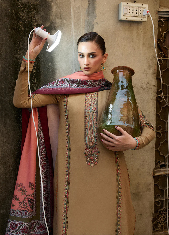 Jugnu by Hussain Rehar Unstitched Karandi Embroidered Suits 3 Piece HR25JW Dahr - Winter Collection