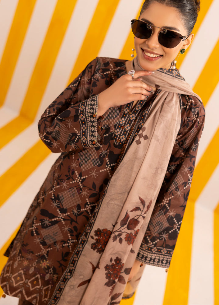 Coco Popup by Al Zohaib Unstitched Printed Lawn 3 Piece Suit AZ26UCP D-10 - Summer Collection