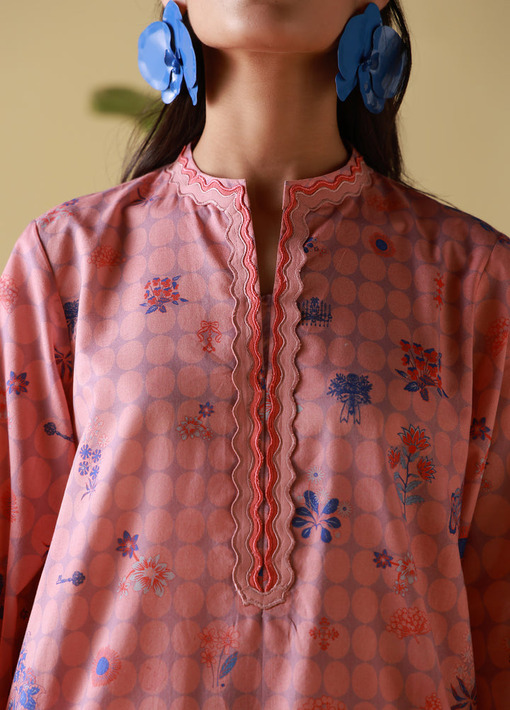 Mirha by Sahar Unstitched Printed Lawn 3 Piece Suit SS1-26-18 Blush Cobalt - Summer Collection