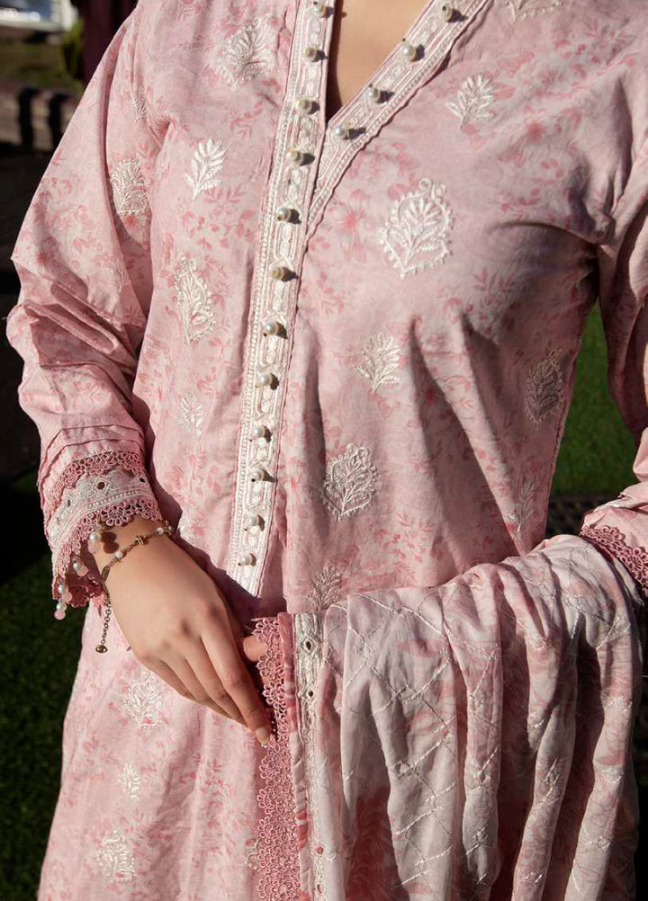 AL Zohaib Dhagakari Unstitched Embroidered Lawn 3 Piece Suit AZ26UD D-4 - Summer Collection