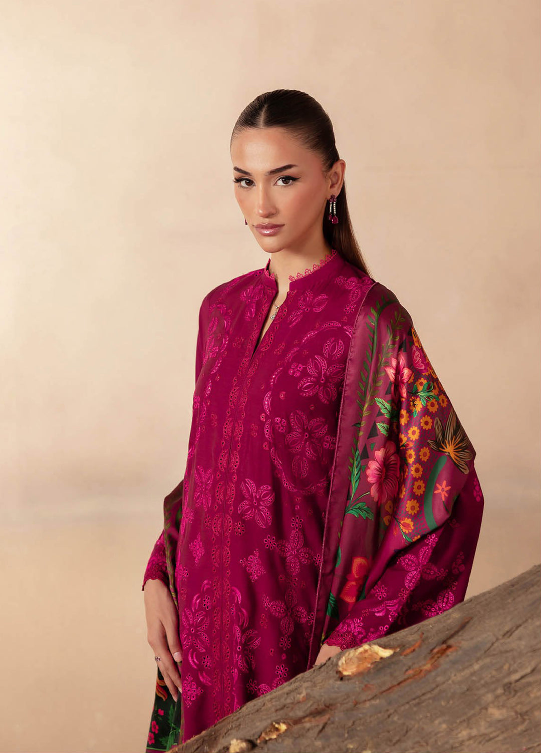 Sareen by Rajbari Unstitched Premium Viscose Chikankari 3 Piece RB25SC D-10 - Winter Collection