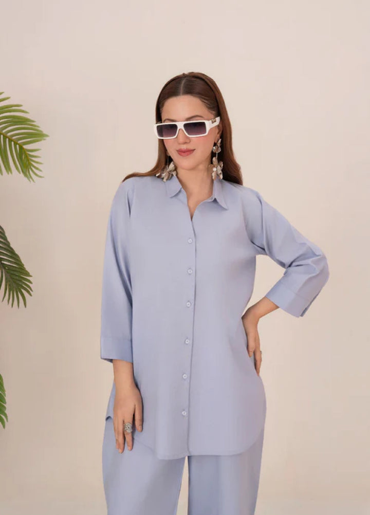 The Basic by Chandan Nagri Women Pret Co Ord Set Lawn Solids 2 Piece Syla - Summer Collection