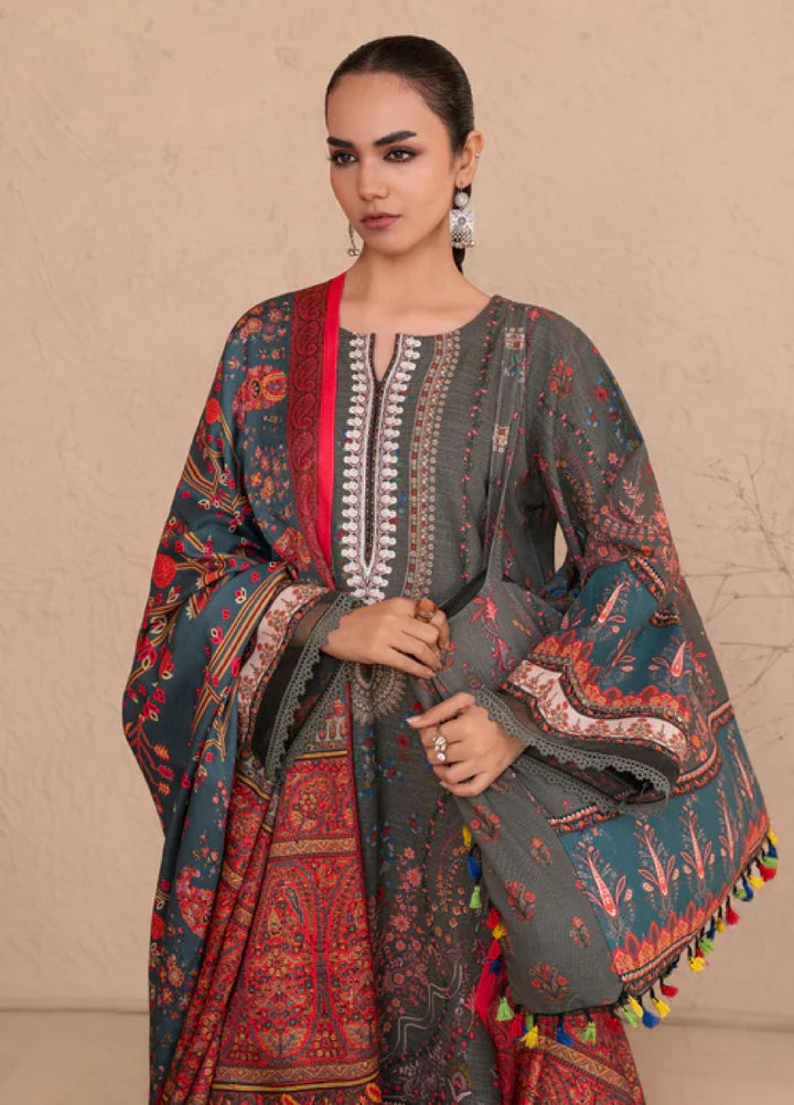 Jugnu by Chandan Nagri Women Pret Embroidered Khaddar 3 Piece Suit Roohi - Winter Collection